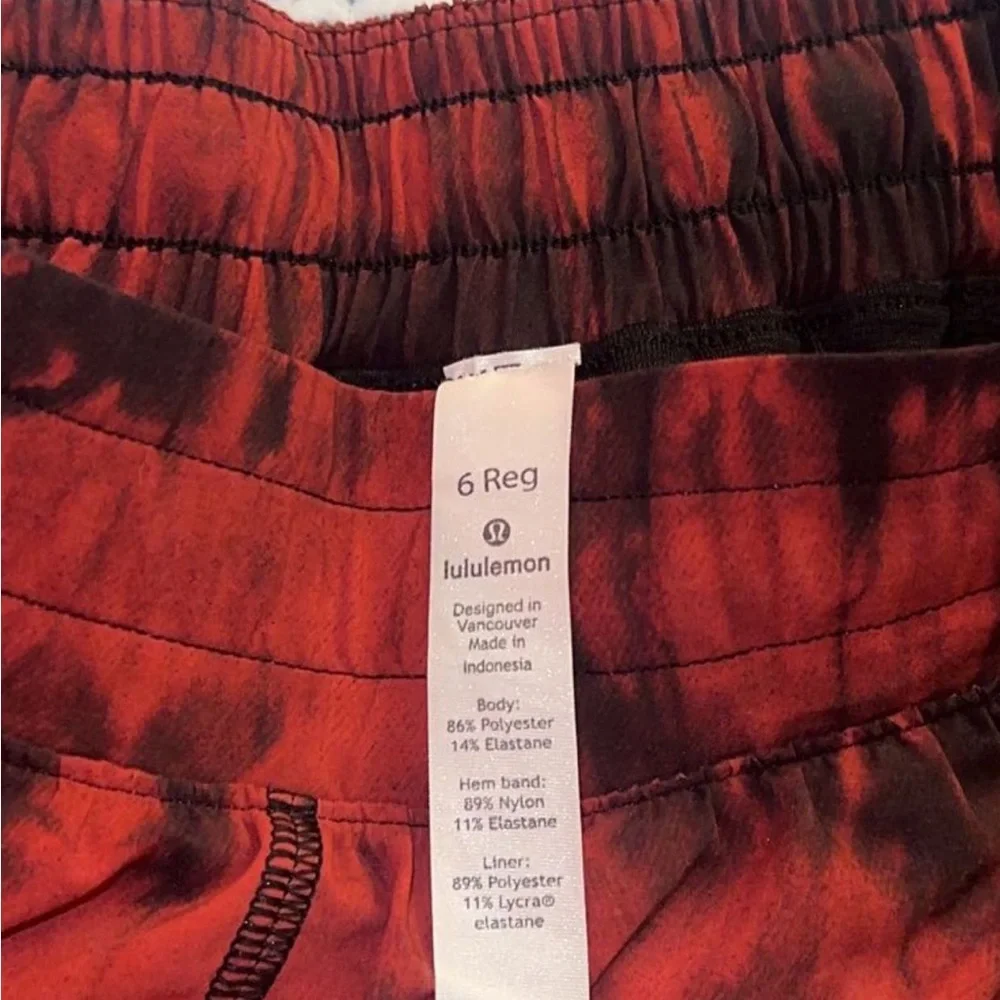 Lululemon red and black shorts - Picture 3 of 3